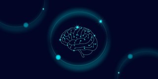 蓝色智能大脑人工智能科技背景人脑背景